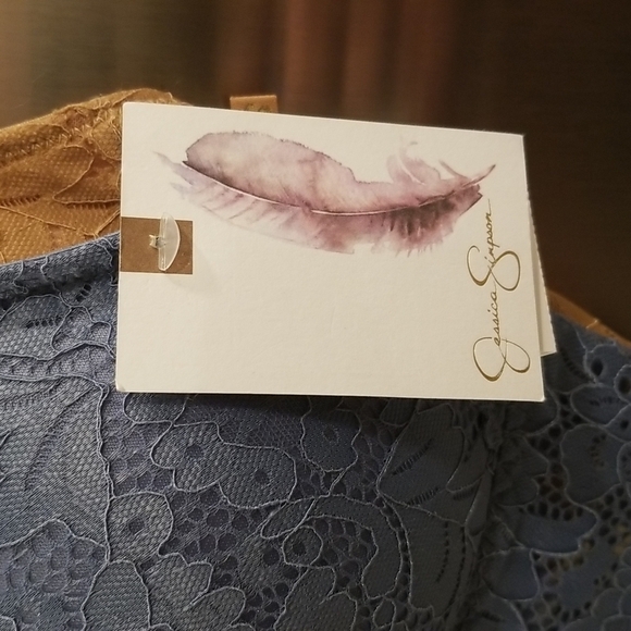 💕JESSICA SIMPSON💕 2 Pack Lace Bralettes ~ Blue & Nude/Tan Small S NWT - Picture 6 of 13